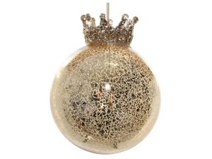 Gouden kerstbal met kroon
