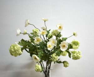 Wit zijdebloemen boeket