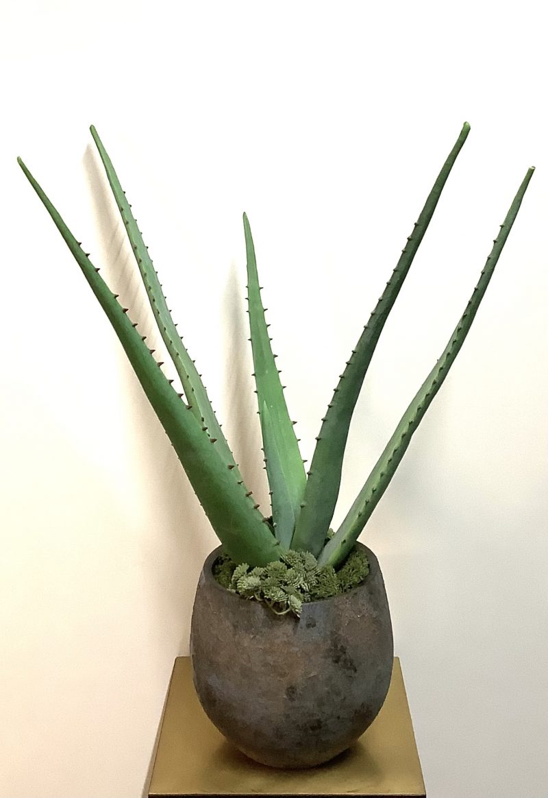 Grote Aloë Vera kunstplant in ceramiek pot
