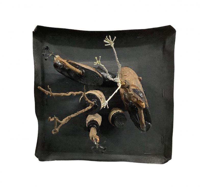Wandobject natuurlijke materialen
