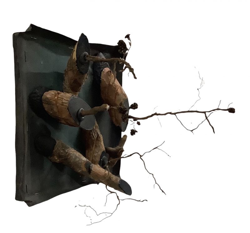 Wandobject natuurlijke materialen