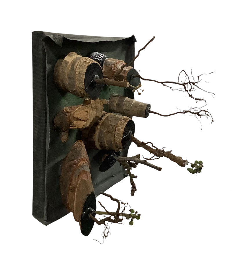 Wandobject 1 natuurlijke materialen