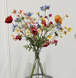 Fleurig veldboeket kunstbloemen 