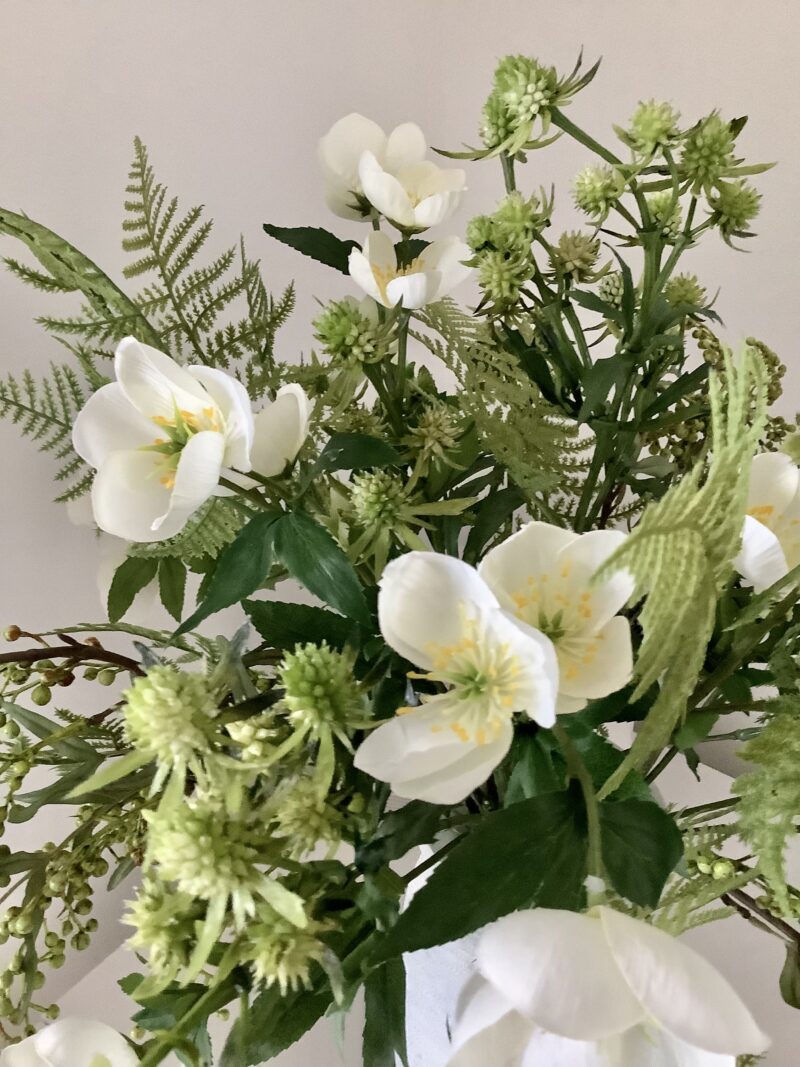 Helleborus wit kunstboeket