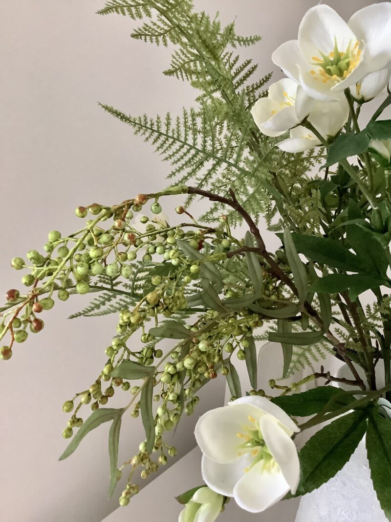 Helleborus wit kunstboeket