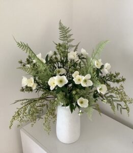 Helleborus wit kunstboeket