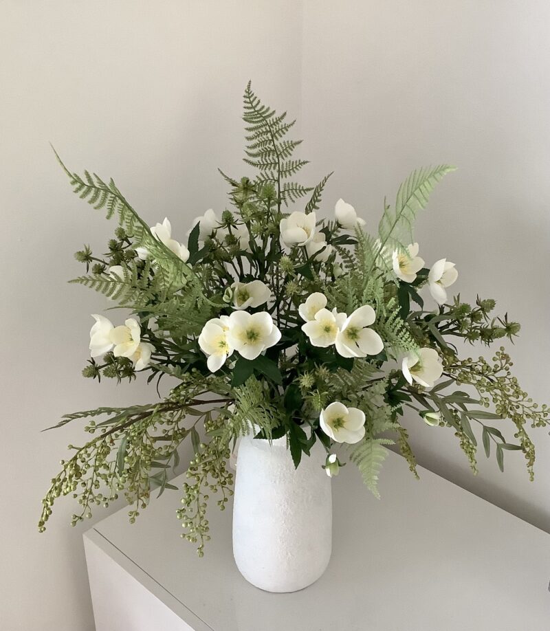 Helleborus wit kunstboeket